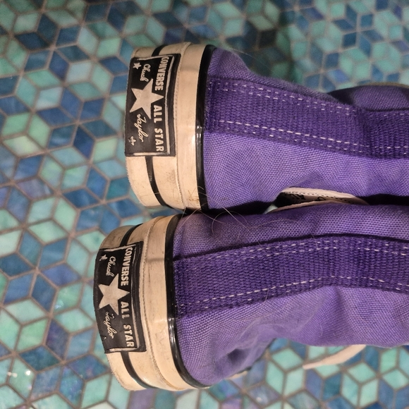 💘 Converse Purple High-Top Sneakers Mens 8 - Picture 7 of 13